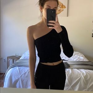 Zara One Shoulder Crop Top